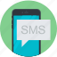 advertising, communication, marketing, mobile, round, sms 