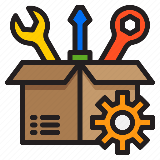 Box, gear, package, setting, tools icon - Download on Iconfinder