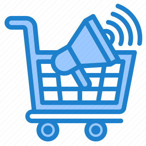 Advertising, cart, commerce, marketing, megaphone, shopping icon - Download on Iconfinder