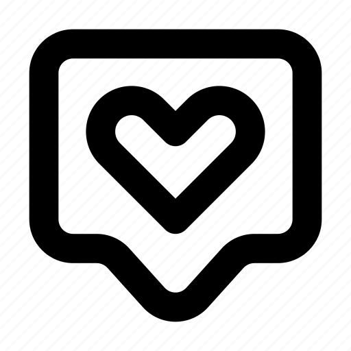 Love, like, heart, feedback, speech icon - Download on Iconfinder