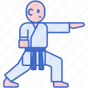karate, kata, pointer, position