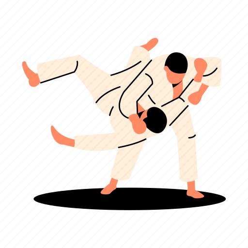 Judo, players illustration - Download on Iconfinder