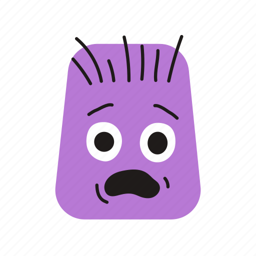 Purple, rectangular, scared, fear icon - Download on Iconfinder