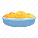 bowl, mashed, potatoes, food