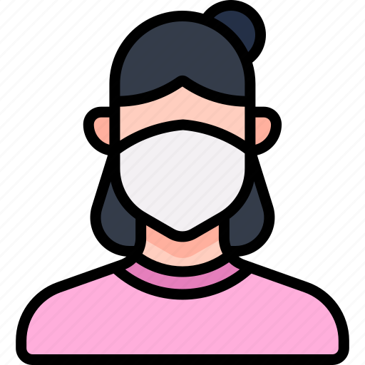 Avatar, coronavirus, female, girl, mask icon - Download on Iconfinder