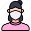 avatar, coronavirus, female, girl, mask 