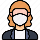 avatar, coronavirus, female, mask, woman