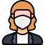 avatar, coronavirus, female, mask, woman 