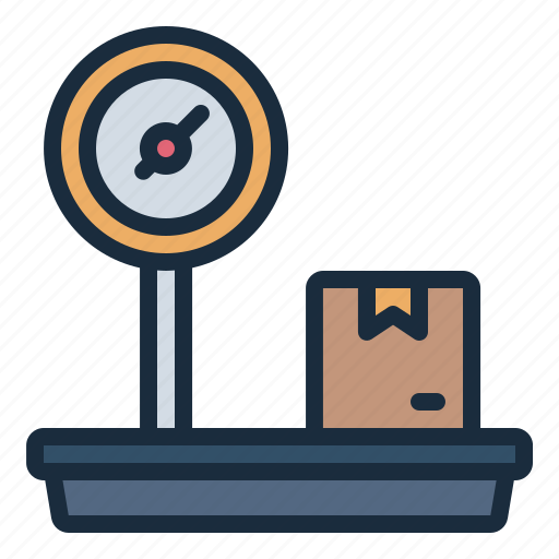 Weight, cardboard, box, shipping, industry, factory, mass icon - Download on Iconfinder