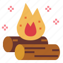 bonfire, burn, flame, hot