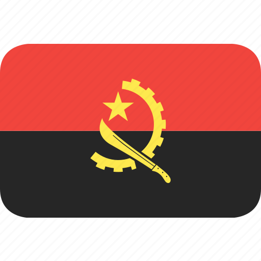 Angola, country, flag, nation icon - Download on Iconfinder