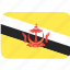 brunei, country, flag, nation 