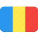 chad, country, flag, nation
