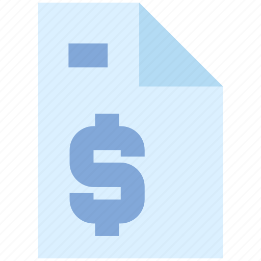 Document, dollar, file, page, paper, sign icon - Download on Iconfinder
