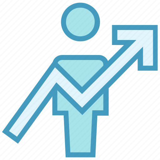 Analytics, bar, chart, graph, up arrow, user icon - Download on Iconfinder
