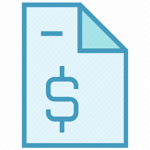 Document, dollar, file, page, paper, sign icon - Download on Iconfinder