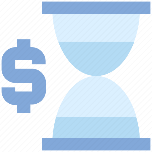 Dollar, hourglass, tax reminder, time importance, time is money, timer, wait icon - Download on Iconfinder