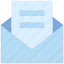 envelope, letter, mail, open envelope, paper, post, read