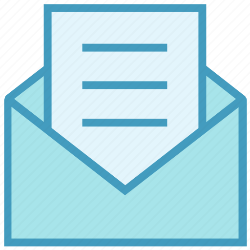 Envelope, letter, mail, open envelope, paper, post, read icon - Download on Iconfinder