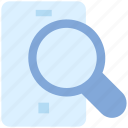 find, magnifier, mobile, phone, search, seo, smartphone
