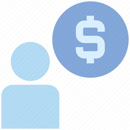 Account, coin, dollar, man, money, person, user icon - Download on Iconfinder