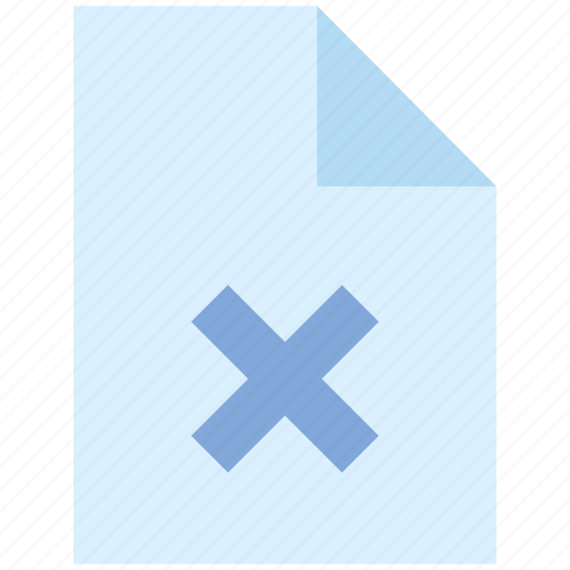 Blank, cross, document, file, page, paper, reject icon - Download on Iconfinder