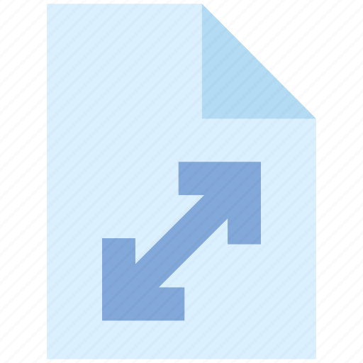 Arrows, document, expand, file, page, paper icon - Download on Iconfinder