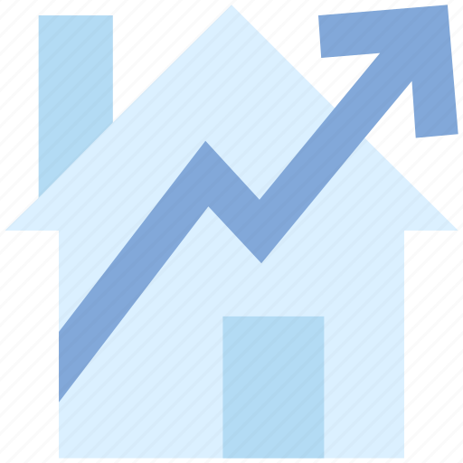 Arrow, graph, growth, home, house, profit icon - Download on Iconfinder