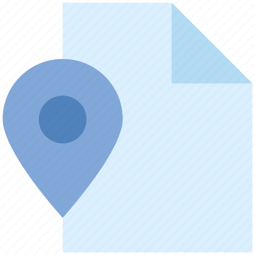 Document, gps, location, map, page, paper, pin icon - Download on Iconfinder