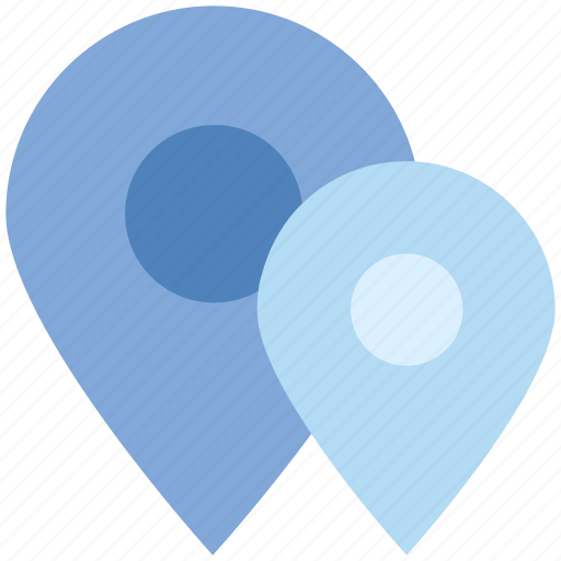 Gps, locations, map marker, map pin, navigation, pins, two icon - Download on Iconfinder