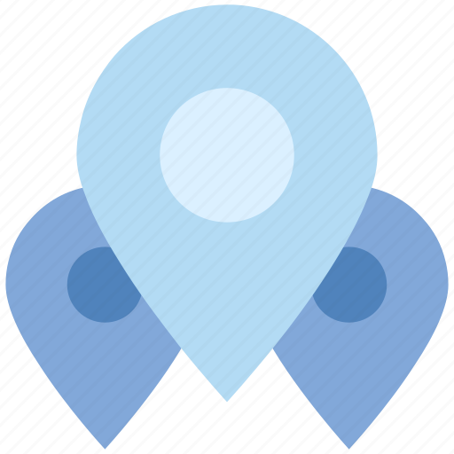 Gps, locations, map marker, map pin, navigation, pins, three icon - Download on Iconfinder