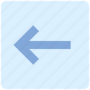 arrow, box, forward, left, left arrow, material, square 