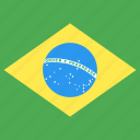 brazil, country, flag, nation