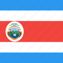 costa, country, flag, nation, rica