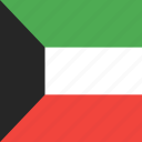 country, flag, kuwait, nation
