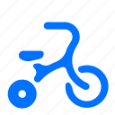 bicycle, tricycle, unicycle