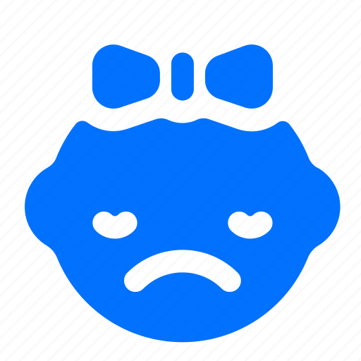 Emoticon, girl, sad icon - Download on Iconfinder