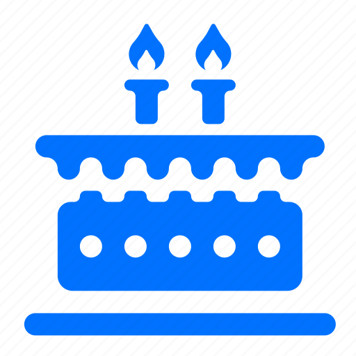 Birthday, cake, two, year icon - Download on Iconfinder