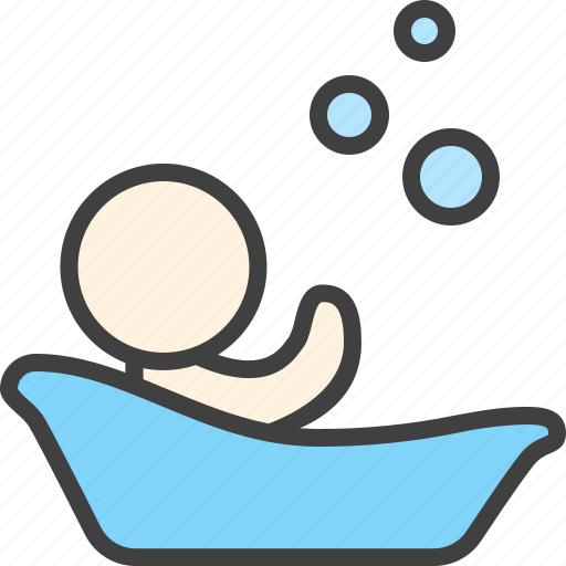 Bath, bubbles, hygiene, shower, wash icon - Download on Iconfinder