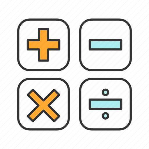 Calculate, divide, mathematics, minus, multiply, plus, maths icon - Download on Iconfinder