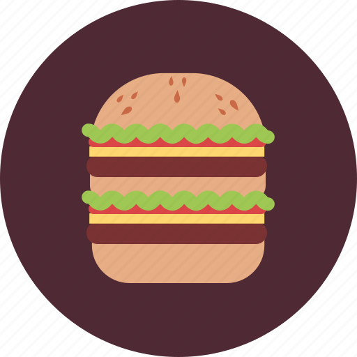 Cheeseburger, double, fast, food, meal, salad, tomato icon - Download on Iconfinder