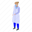 cartoon, doctor, hand, isometric, measles, medical, woman
