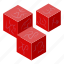 cartoon, cubes, food, isometric, man, meat, red 