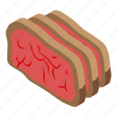 border, cartoon, cutted, food, isometric, meat, silhouette