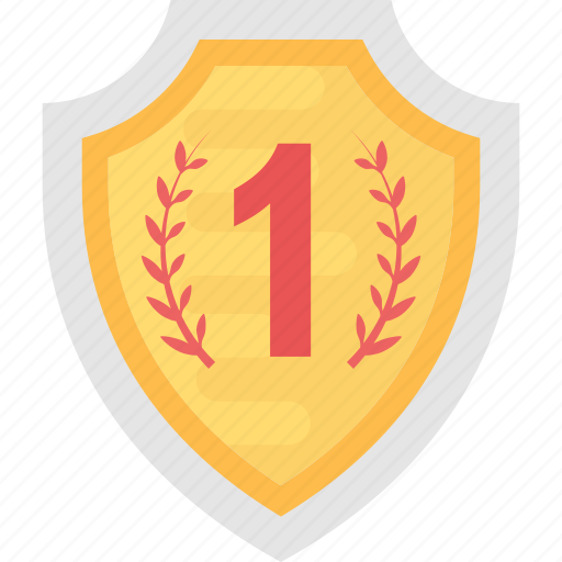 Achievement award, best performance, first prize, gold shield, winner award icon - Download on Iconfinder