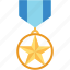 army badge, emblem, honor symbol, military medal, star reward 