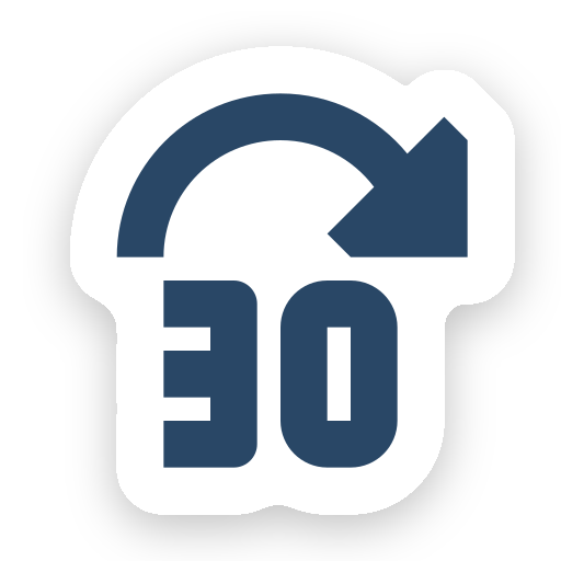 Forward, thirty, seconds, audio, video icon - Free download