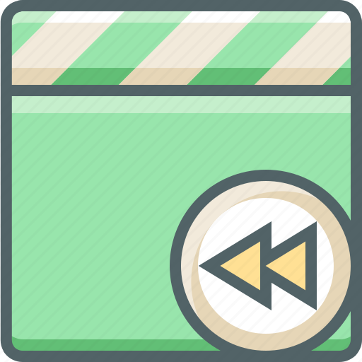 Back, clapper, left, media, multimedia, previous icon - Download on Iconfinder