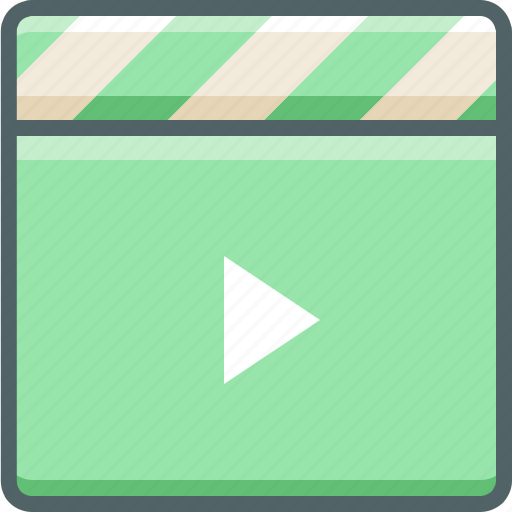 Clapper, play, film, media, multimedia, music, player icon - Download on Iconfinder