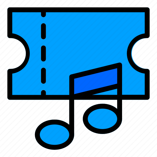 1, ticket, music, show, media, player, entertainment icon - Download on Iconfinder